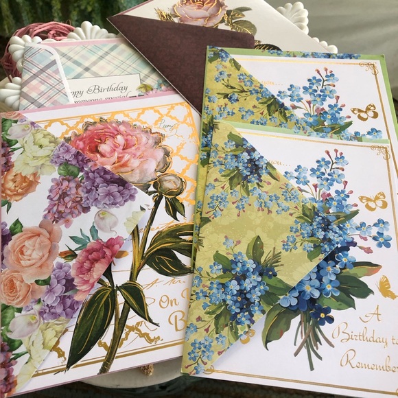 New! Birthday + Sympathy Cards Pretty Graphic Envelopes Lot - Picture 4 of 11